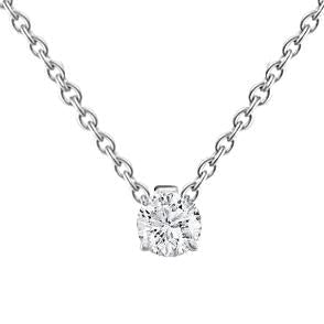 Solitaire Diamond Pendant 0.40 Ct. Joias Ouro Branco 14K - harrychadent.pt