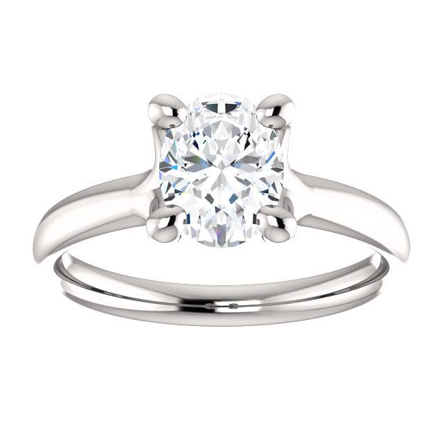 Solitaire Diamond Ring 3.50 quilates Split Shank ouro branco 14K - harrychadent.pt