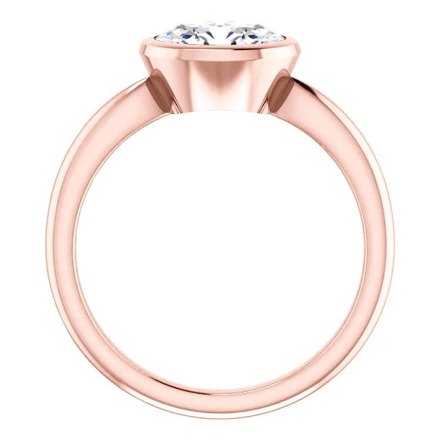 Solitaire Diamond Ring 4 Quilates Bezel Setting Joias de ouro rosa - harrychadent.pt