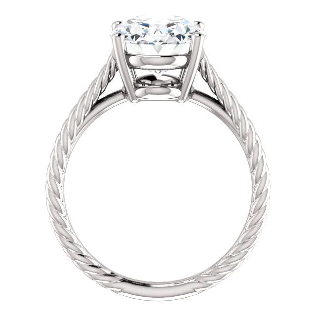 Solitaire Diamond Ring 4 quilates estilo corda com haste feminina joias - harrychadent.pt