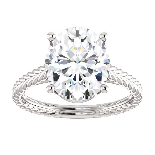 Solitaire Diamond Ring 4 quilates estilo corda com haste feminina joias - harrychadent.pt