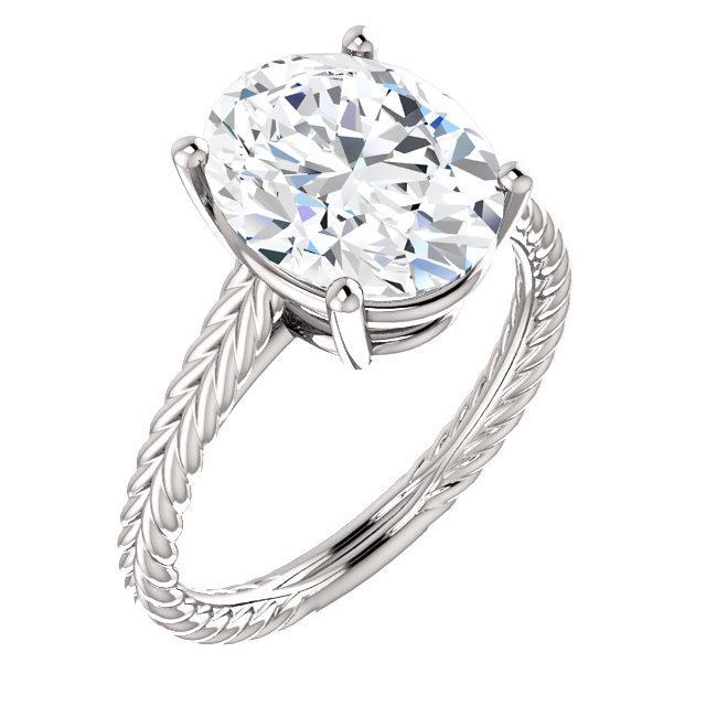 Solitaire Diamond Ring 4 quilates estilo corda com haste feminina joias - harrychadent.pt