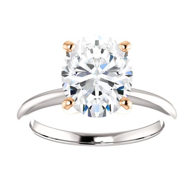 Solitaire Diamond Ring Dois Tons 5 Quilates Mulheres Joias - harrychadent.pt