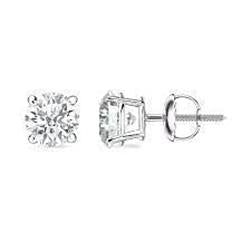 Solitaire Diamond Stud Earring Round Cut 1 Quilate Joias - harrychadent.pt