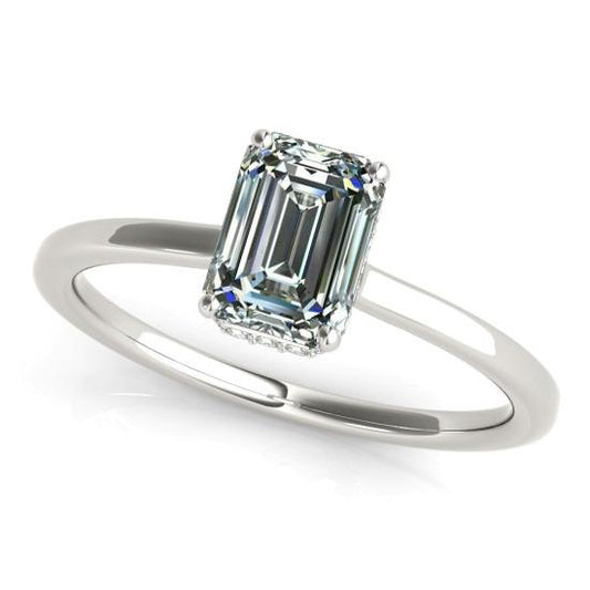 Aliança Solitaire Emerald Diamond em ouro branco 14K 3.50 quilates - harrychadent.pt