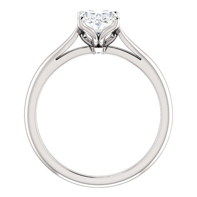 Solitaire anel de noivado oval 5 quilates ouro branco 14K - harrychadent.pt
