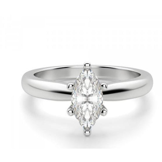Solitaire Marquise 1.70 quilates diamante aniversário anel ouro branco 14K - harrychadent.pt