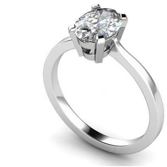 Solitaire Oval Cut Espumante Anel de Noivado com Diamante de 2 Quilates - harrychadent.pt