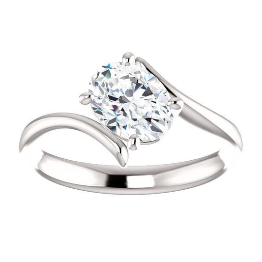 Solitaire Oval Diamond Anel de Noivado de 1.25 quilates - harrychadent.pt