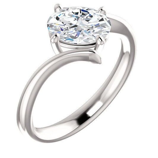 Solitaire Oval Diamond Anel de Noivado de 1.25 quilates - harrychadent.pt