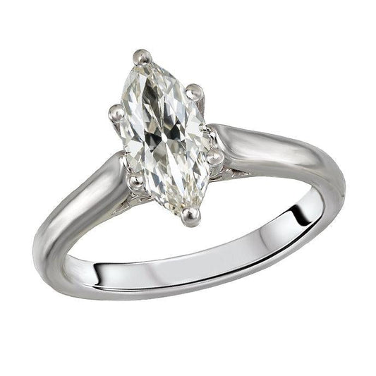 Solitaire Ring Marquise Old Mine Cut Joias de diamante 2.50 quilates - harrychadent.pt