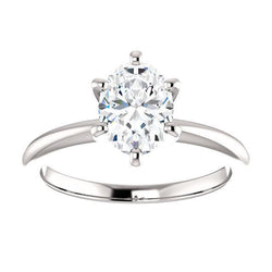 Solitaire Ring Oval Cut 2.50 Carats