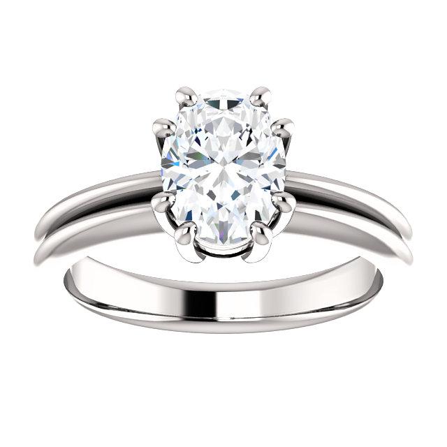 Anel Solitaire Oval Cut 5 Quilates Split Shank Prong Setting Joias Novo - harrychadent.pt