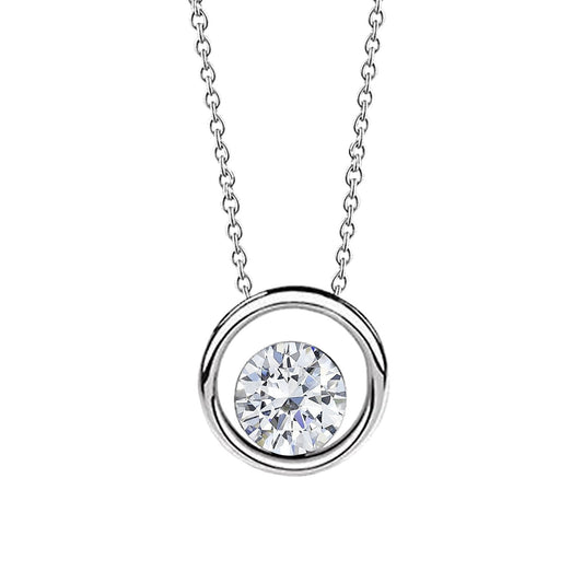 Solitaire Round Cut F Vs1 Colar Pingente de Diamante 1.25 Quilates WG 14K - harrychadent.pt
