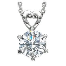 Solitaire pingente de diamante com corte redondo e joias de ouro branco de 1.75 quilates - harrychadent.pt