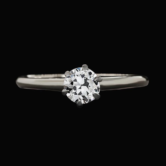 Solitaire redondo antigo corte anel de diamante 6 pinos conjunto 1.50 quilates de ouro - harrychadent.pt