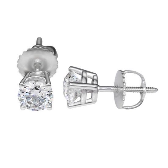 Solitaire redondo em forma de 1.50 quilates diamante feminino joias brinco - harrychadent.pt