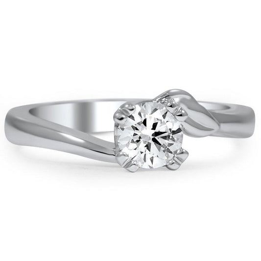 Solitaire Sparkling 1.50 quilates de anel de casamento de diamante com corte redondo - harrychadent.pt