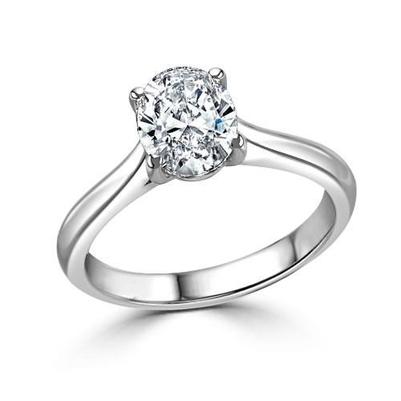 Solitaire Sparkling 2.85 quilates de diamante com corte oval anel de aniversário - harrychadent.pt