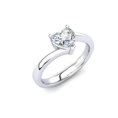 Solitaire Sparkling Heart Shape 1.75 Ct Diamond Wedding Ring - harrychadent.pt