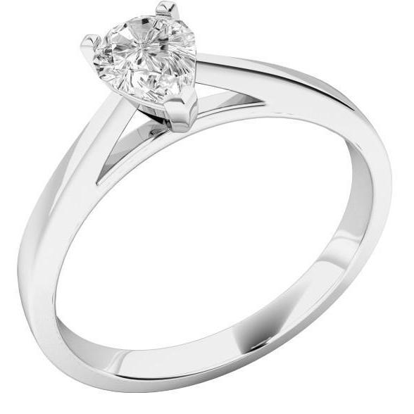 Aliança Solitaire Sparkling Pear Cut 1.75 Ct Diamond - harrychadent.pt