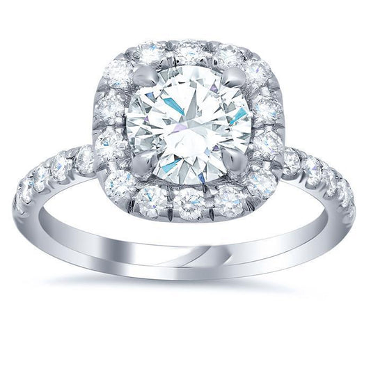 Paciência com acentos Halo Diamond Ring 4.60 quilates - harrychadent.pt