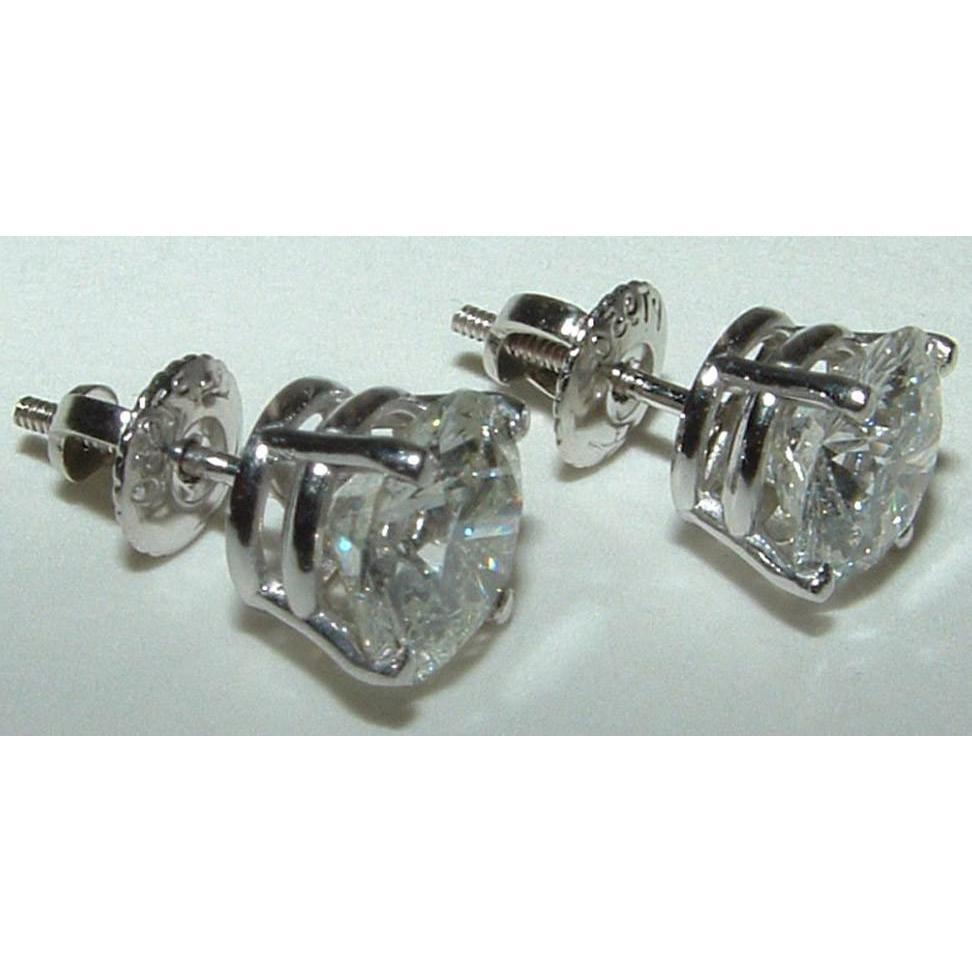 Solitaires Diamond Stud Earrings 4.02 quilates novos - harrychadent.pt