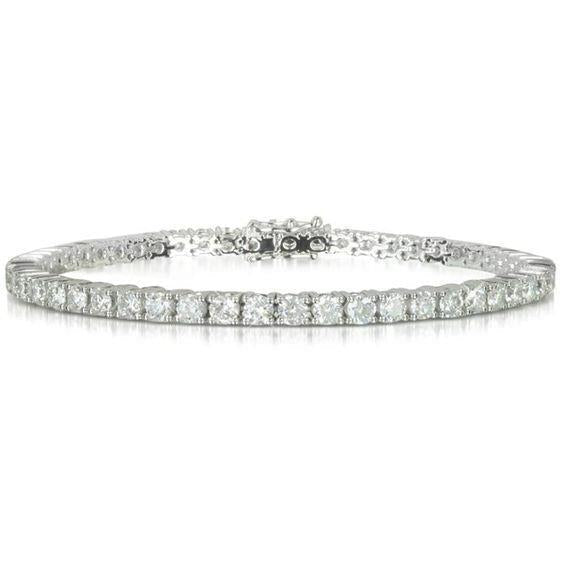 Bracelete de tênis de diamante espumante de 7.50 ct redondo brilhante com pino - harrychadent.pt