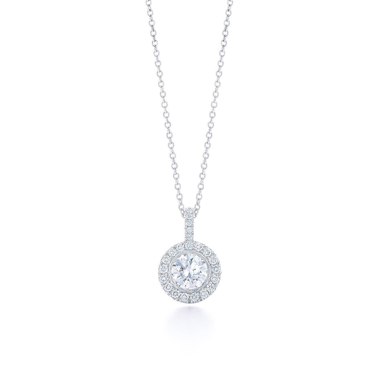Pingente de colar de diamante brilhante cintilante de 1.55 quilates WG 14K - harrychadent.pt