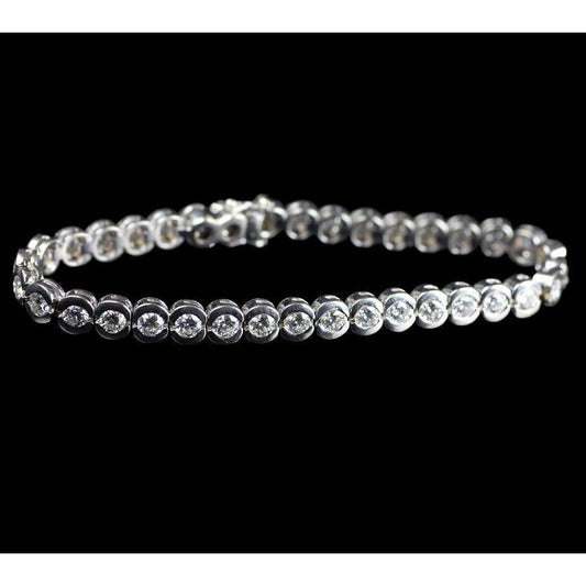 Pulseira de tênis com diamante brilhante e espumante de 7 quilates joias para senhora - harrychadent.pt