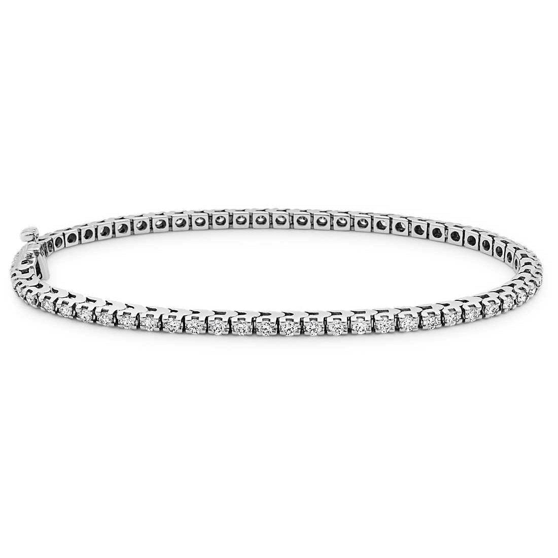 Conjunto de bracelete de tênis espumante para senhora de diamante com pino de 3.10 quilates WG 14K - harrychadent.pt