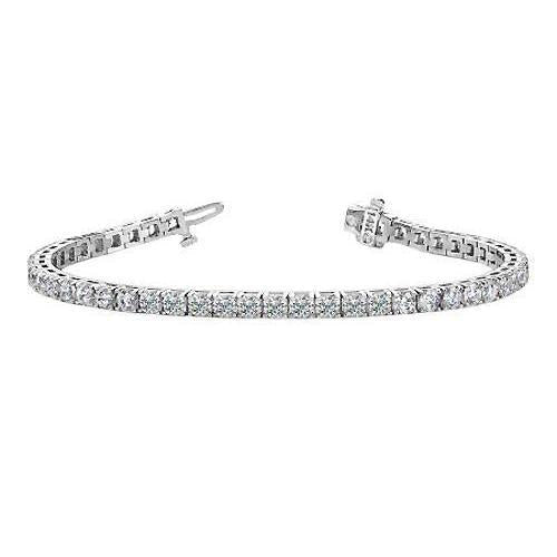 Pulseira de tênis de diamante redondo com 9 quilates de espumante espumante - harrychadent.pt