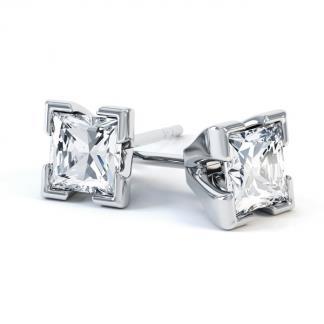 Conjunto de pontas espumantes Princesa Cut 3.50 Ct Diamonds Studs Brincos - harrychadent.pt