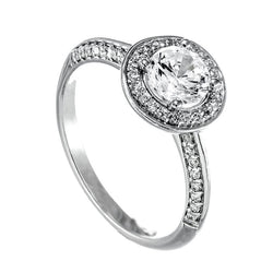 Sparkling Real Diamond Engagement Ring Halo 2.40 Carats