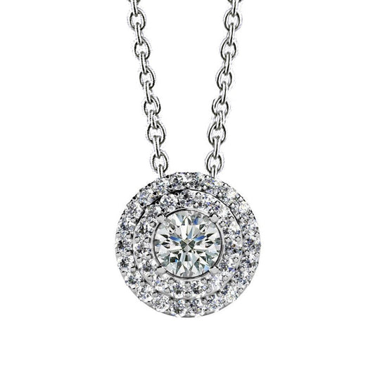 Colar com pingente de diamantes brilhantes redondos brilhantes de 1.87 ct - harrychadent.pt