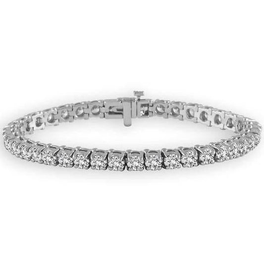 Pulseira espumante redonda brilhante corte 6 quilates de diamante de tênis - harrychadent.pt