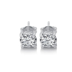 Sparkling Round Cut 3.80 Ct Diamonds Women Studs Earrings White Gold