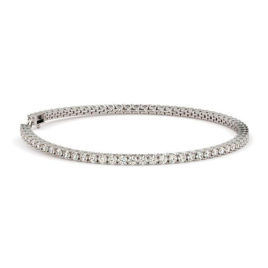 Bracelete de tênis de diamantes de lapidação redonda espumante 7.50 quilates branco ouro - harrychadent.pt