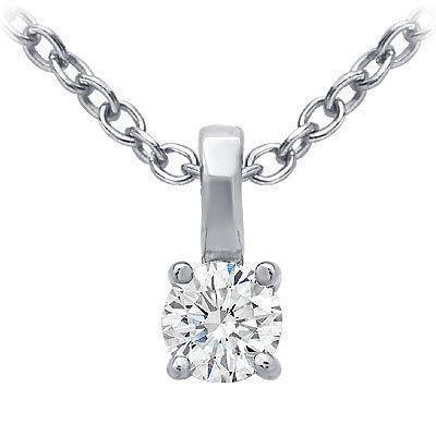 Colar de diamante redondo espumante pingente G VS2 1 quilate ouro branco 14K - harrychadent.pt