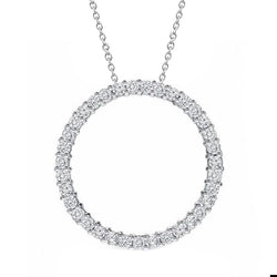 Sparkling Round Diamond Pendant Solid White Gold Jewelry New 4 Ct.