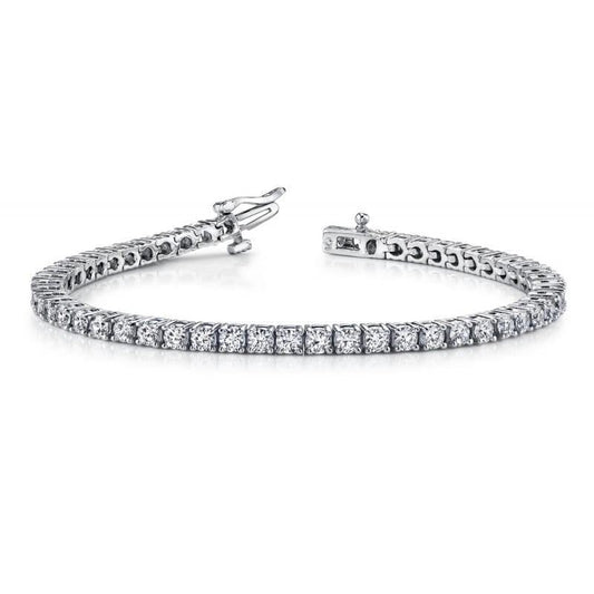 Bracelete de tênis básico em ouro branco cintilante 14K 8.10 quilates e diamantes - harrychadent.pt