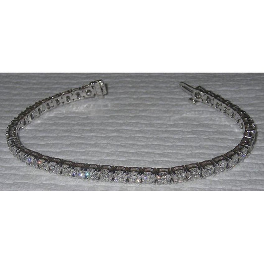 Pulseira de tênis 10.08 quilates de diamantes em ouro branco cintilante - harrychadent.pt