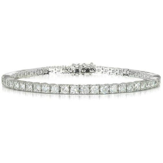 Bracelete de tênis de 6 quilates redondo brilhante conjunto de pontas de diamantes - harrychadent.pt