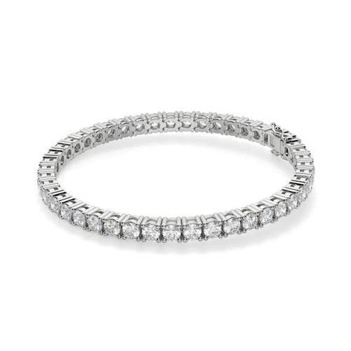 Pulseira de tênis com corte redondo 8,10 quilates e diamantes brilhantes ouro branco - harrychadent.pt