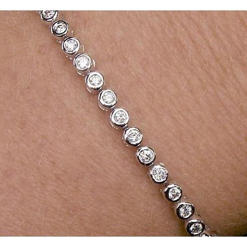 Bracelete de diamante de tênis Conjunto de moldura de 4 quilates Joias F Vs1 - harrychadent.pt