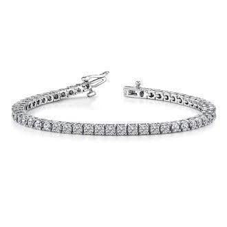 Pulseira de tênis de diamante para senhora joias finas em ouro branco sólido 5.30 quilates - harrychadent.pt