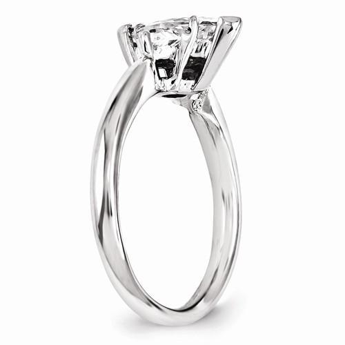 Anel de noivado com diamante de três pedras. ouro branco de 1.30 quilates e 14K - harrychadent.pt