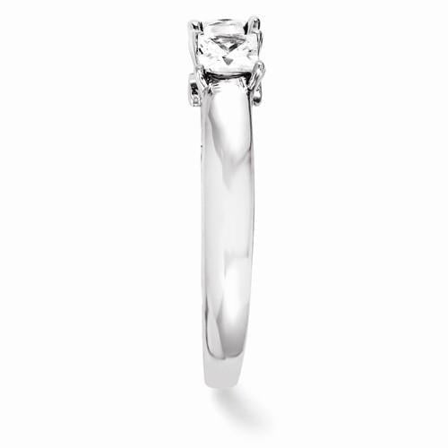 Anel de noivado com diamante de três pedras e ouro branco 14K de 2 quilates - harrychadent.pt