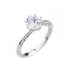 Vintage Style Round Cut 1.75 Ct Solitaire Diamond Wedding Ring