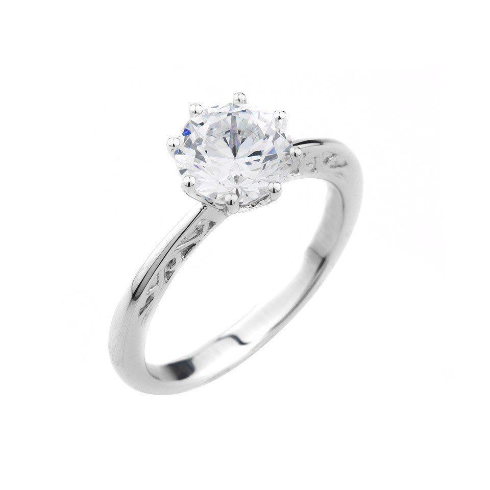 Anel de casamento de diamante estilo vintage com corte redondo de 1.75 ct - harrychadent.pt